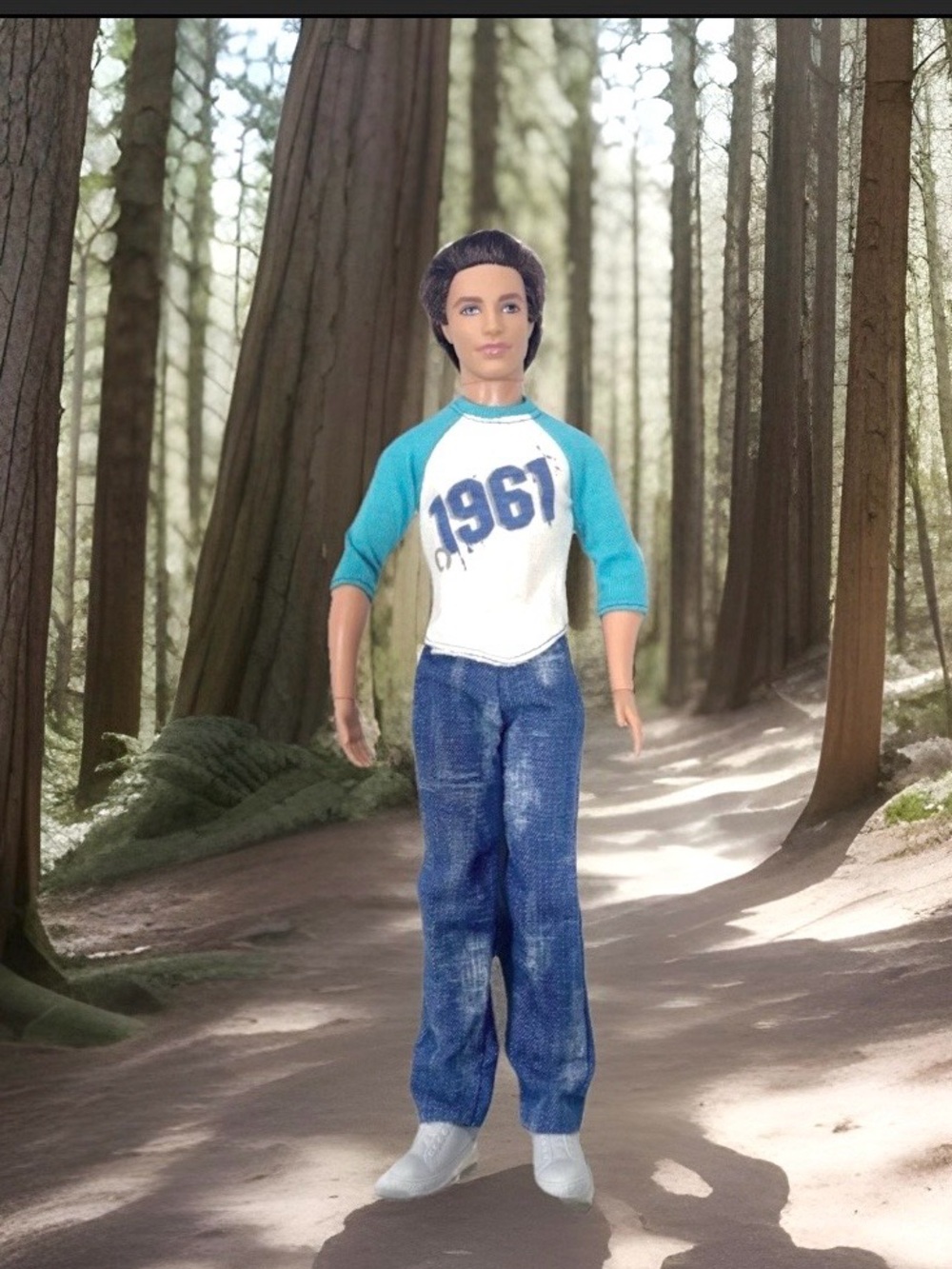 Fashionista Ken Doll 2010 Articulated Brunette V3397 Rooted Hair Swappin Styles